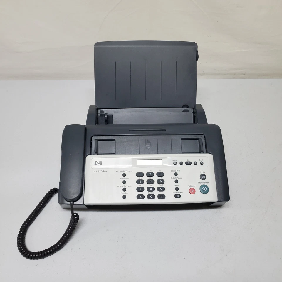 HP 640 Fax Inkjet Printer Fax Machine NO INK Tested Working - Image 1 of 4