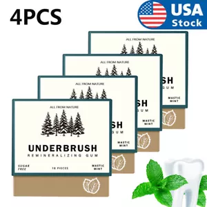 4PCS Sottobosco Remineralizzante Gomma da Masticare Mastice Menta Fresco Alito - Foto 1 di 4