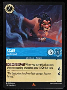 Disney Lorcana TCG - Scar Mastermind - 158/204 - Rare - Regular NM - Picture 1 of 2