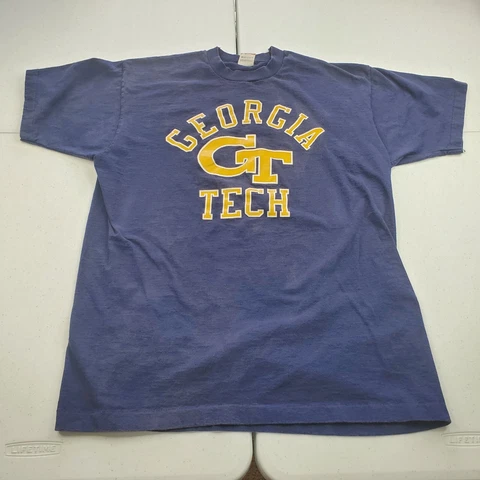 VTG Georgia Tech T-Shirt Mens XL Yellow Jackets Single Stitch USA 90s GT Logo Cover