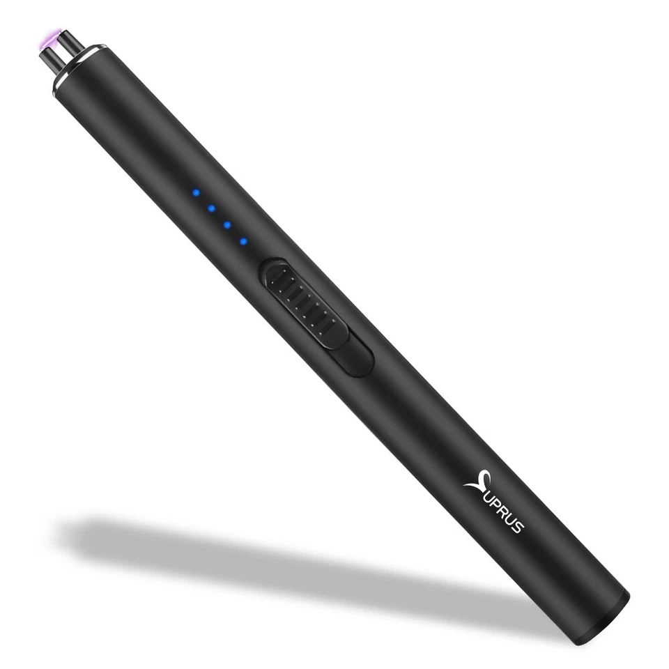 Encendedor eléctrico a prueba de viento sin llama USB encendedor recargable con bloqueo de seguridad Foto 1 de 1