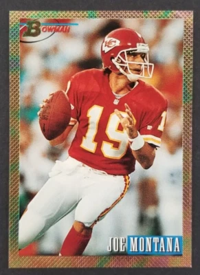 Joe Montana 1993 Bowman Foil Football Card #200 (NM) - Image 1 of 2