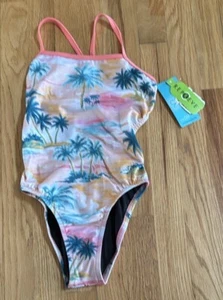 Speedo Printed The One 830 Beach One-Piece Swimsuit Palm Trees Tropical Size 24 - Picture 1 of 6