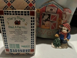 Mary's Moo Moos A Bright Future for Moo Cow Christmas Tree Enesco #273295 w/box - Picture 1 of 6