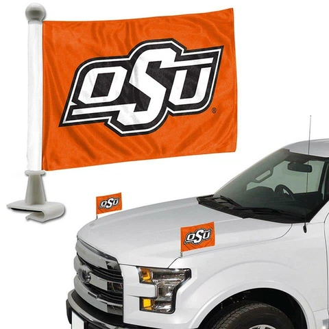 Oklahoma State Cowboys Ambassador Car Flag 2 Piece Set [NEW] NCAA Banner Truck Cover