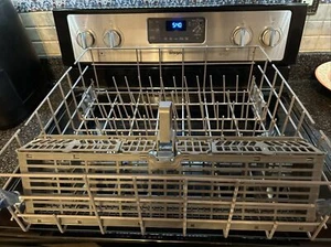 Whirlpool Dishwasher Bottom Lower Rack W10727679 with reinforced rollers used - Picture 1 of 9