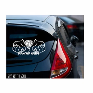 Diamond Hands Sticker Decal - Stocks Funny JDM Choose Size & Color #drip - Picture 1 of 1
