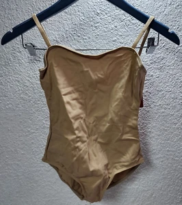 Capezio Girls Camisole Leotard, Nude, Large - Picture 1 of 6