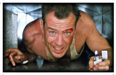 Magnet #564 Die Hard Bruce Willis Have Some Laughs Christmas Nakatomi - Image 1 of 3