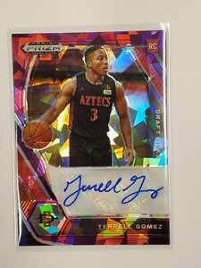 TERRELL GOMEZ 2021-22 PANINI PRIZM DRAFT ROOKIE RC AUTO PURPLE CRACKED ICE /99