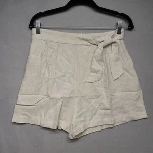 NWT Petal & Pup Womens Beige Pleated Slash Pocket Back Zip Tori Shorts Size US 8 - Picture 1 of 12