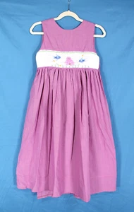 ROSALINA COLLECTIONS lila gesmokter Fisch Oktopus 2-Knopf TRÄGERKLEID Gr. 5Y - Bild 1 von 6