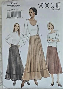 VOGUE PATTERN #7735 MISSES' / MISSES' PETITE SZ.18-20-22 SKIRTS UNC/FF - Picture 1 of 2