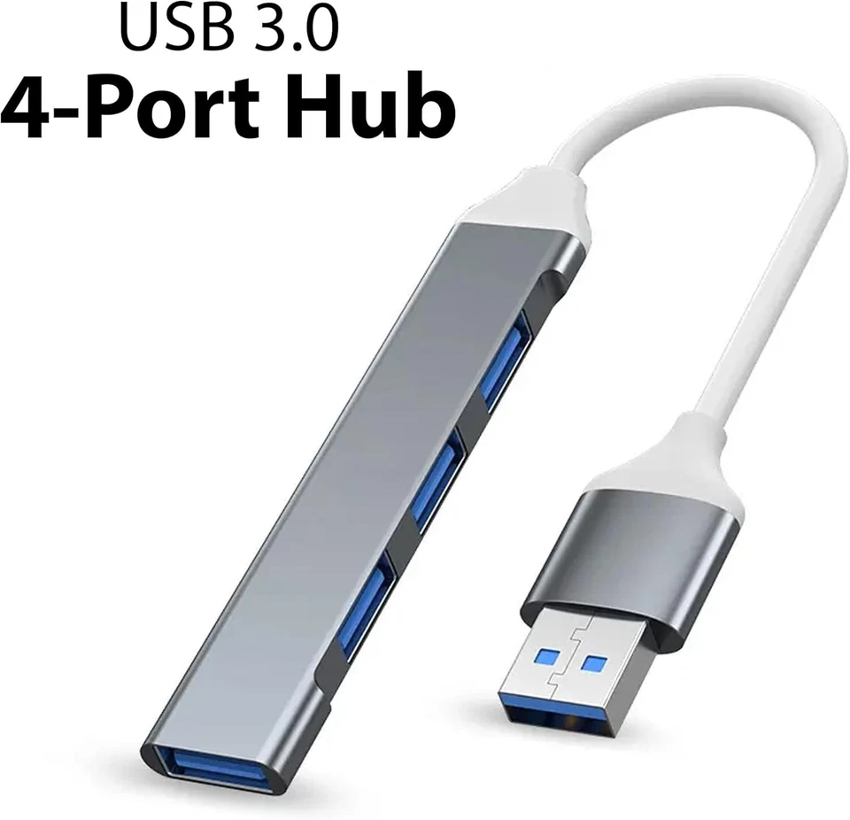 USB Hub Multiport Dock Multi-Splitter USB Type-A 3.0 Hub Adapter for PC Mac - Image 1 of 4