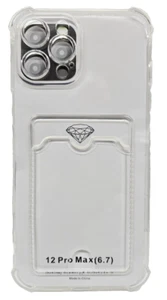 Funda transparente para teléfono billetera Tuokiou para iPhone 12 Pro Max ranura para tarjetas deslizable - Imagen 1 de 2