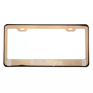 Laser Engraved Rolls Royce Rose Gold Chrome License Plate Frame Stainless Steel - Bild 1 von 10