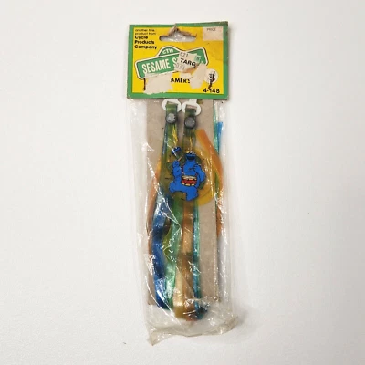 Serpentinas manillar bicicleta vintage años 80 color arco iris lugar sésamo Big Bird Foto 1 de 4