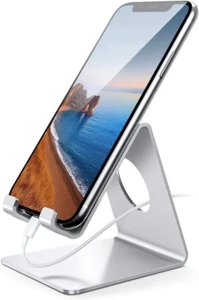 Cell Phone Stand, Desk Phone Holder Cradle, Compatible with Phone 12 Mini 11 Pro - Picture 1 of 12