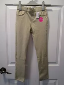 THE CHILDREN'S PLACE GIRLS UNIFORM STRETCH SKINNY CHINO PANTS IN SANDY SIZE 8 - Picture 1 of 2