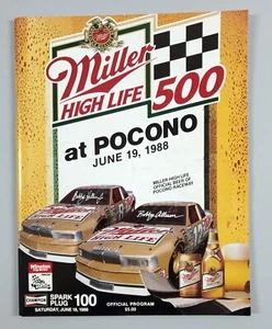 Vintage Miller High Life 500 at Pocono June 19 1988 Souvenir Racing Program - Picture 1 of 6