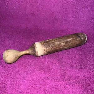 Vintage Primitive Wooden Masher Pestle Muddler 10.5” Farmhouse Smooth - Picture 1 of 5