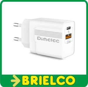 CARGADOR RAPIDO 20W 3A SALIDA DOBLE USB TIPO C + USB 3.0 5V 9V 12V BD8064 - Imagen 1 de 1