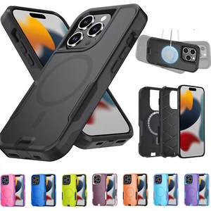 For Apple iPhone 15 Pro Max Strong Magnet Magsafe Shockproof Armor Case Cover - Bild 1 von 51