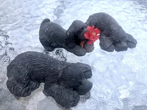 Vtg Sandicast Sandra Brue Black Poodle Spaniel- Set Of 3 Small Signed Figurines - Picture 1 of 10