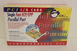 SIIG IO1839 JJ-P00112 PCI CYBERPARALLEL I/O CARD ECP/EPP NEW - Picture 1 of 4