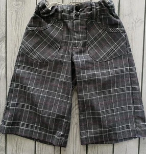 Cherokee Girls Gray Pink Plaid Capri Shorts Size Small 6/6X Culottes Adjustable - Picture 1 of 7
