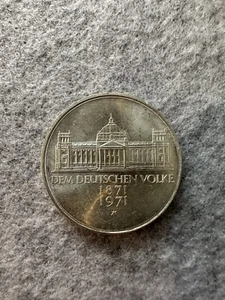 5 Deutsche Mark Münze- Dem Deutschen Volke- 1971- G - Bild 1 von 3