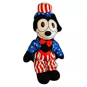 FELIX THE CAT UNCLE SAM PATRIOTIC STARS STRIPES Red White Blue PLUSH 2003 Pics - Picture 1 of 7