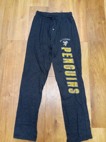 Official Pittsburgh Penguins Stretchable Pajama Pants. Sz Small Cover