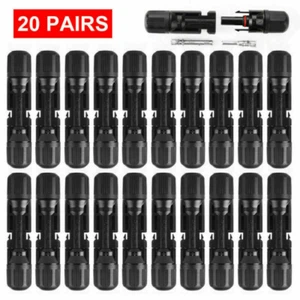 80PCS Solar Cable Connectors 4mm-6mm 30Amp Waterproof Solar Panel Wire Joiners - Picture 1 of 11