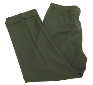 Nautica 100% Wool Mens Size 38x30 Brown Pleated Dress Pants Trousers Slacks - Picture 1 of 5