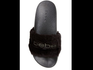 bebe fur sandals