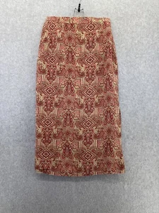 Gonna da donna Talbots floreale midi taglia 2 Petite 100% seta paisley - Foto 1 di 6