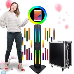 New Black Party iPad Photo Booth with Travel Case for iPad 10.2" 10.9" 11" 12.9" - Picture 1 of 10