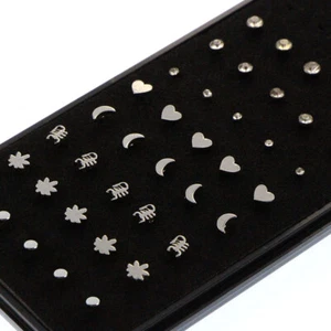 40pcs Nose Rings Bone Stud Pin Crystal 20G Stainless Steel Body Piercing JewBNS - Picture 1 of 7