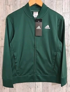 Adidas Youth Bomber Track Jacket L & XL Green Full Zipper Regular Fit NEW - Picture 1 of 8