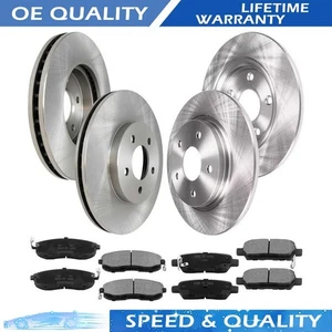 Brake Kit for 2007-2013 Nissan Altima Front Rear Disc Rotors Ceramic Brakes Pads - Bild 1 von 6
