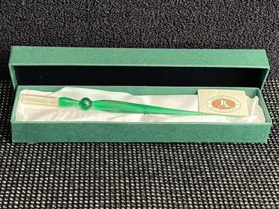 Francesco Rubinato Italy Hand Blown Glass Dip FOUNTAIN PEN - new in box - Image 1 of 4