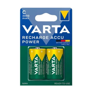 2 x Varta C size 3000mAh batteries Rechargeable Ni-MH 1.2V HR14 Baby Power Accu - Picture 1 of 2