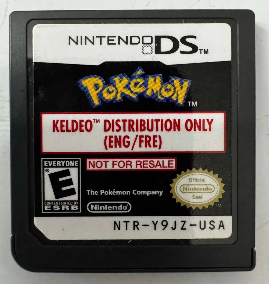 Pokémon KELDEO Distribution Cartridge #4412 NTR-Y9JZ USA Nintendo DS RARE!!!! - Image 1 of 4
