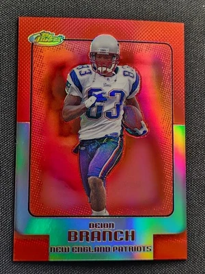 2006 Topps Finest Deion Branch Red Refractor /399 (Patriots) - Image 1 of 2