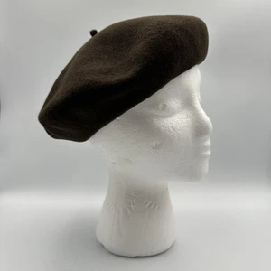 Vintage SCALA BASQUE French BERET 100% Wool HandMade FRANCE BROWN Size 9 1/2 - Picture 1 of 8