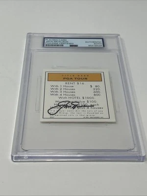 Jack Nicklaus Signed monopoly playing card, PSADNA authenticated and slabbed PGA - Image 1 of 4