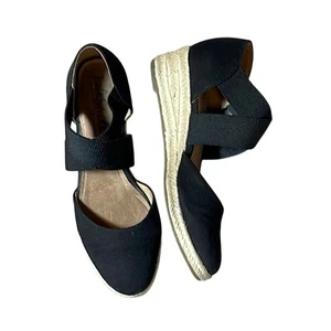Life Stride Black Espadrille Flats. 8M - Picture 1 of 4