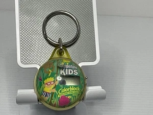 Vintage Yellow Coppertone Kids Colorblock Wacky Foam Keychain - Picture 1 of 2