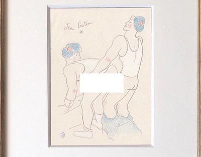 Jean Cocteau Dibujo Masculino Francés Boceto Erótico Querelle Marineros Foto 1 de 3